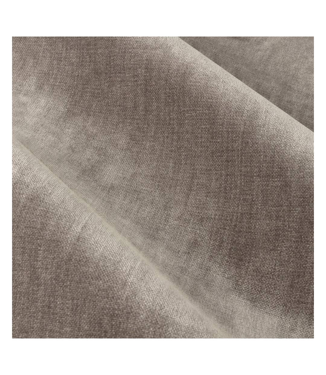 Chenille velvet eyelet curtains 168cm x 229cm greige Yard-3