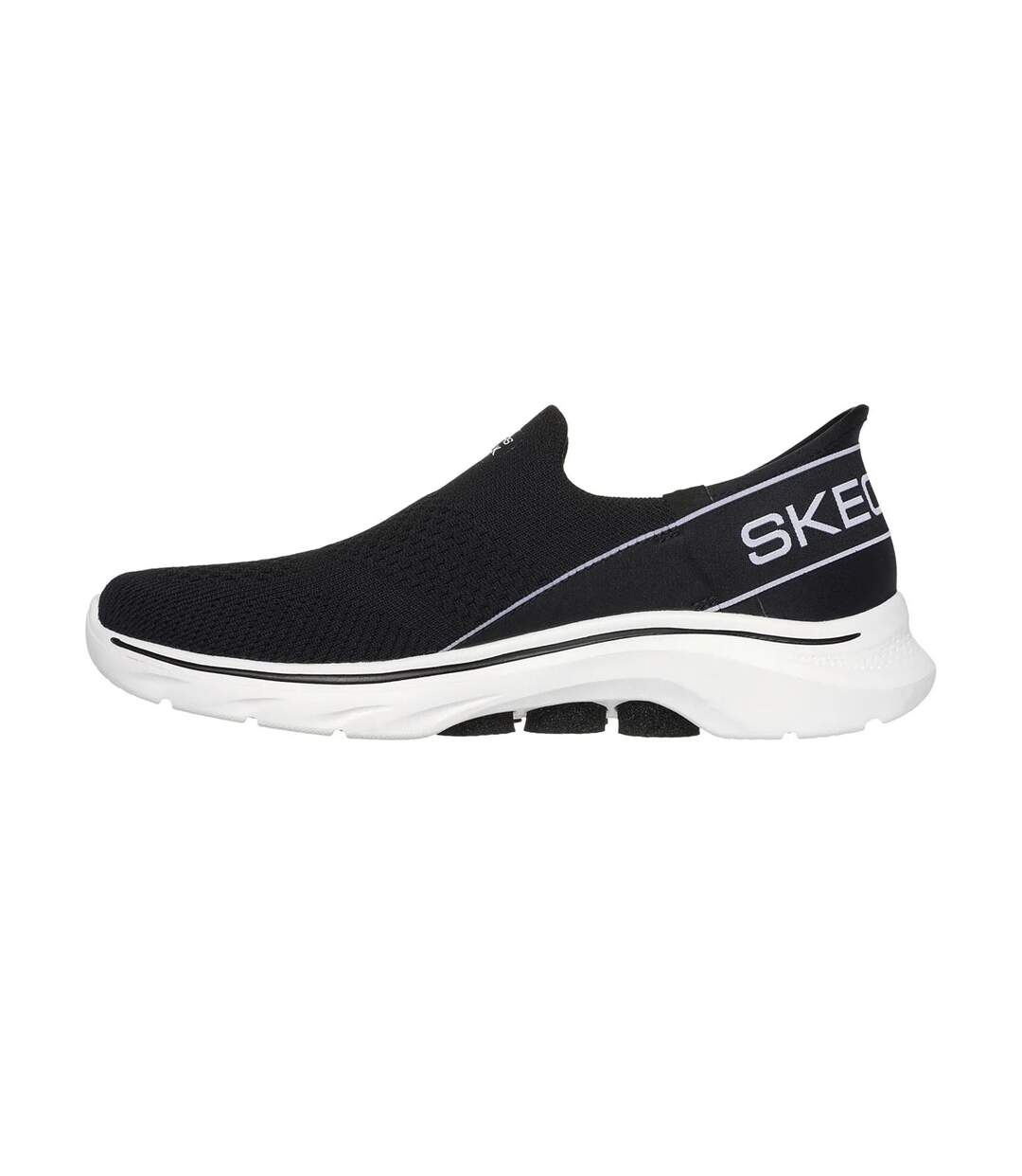 Womens/ladies Go Walk 7 Mia Trainers Black White Skechers-2