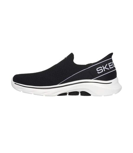 Womens/ladies Go Walk 7 Mia Trainers Black White Skechers
