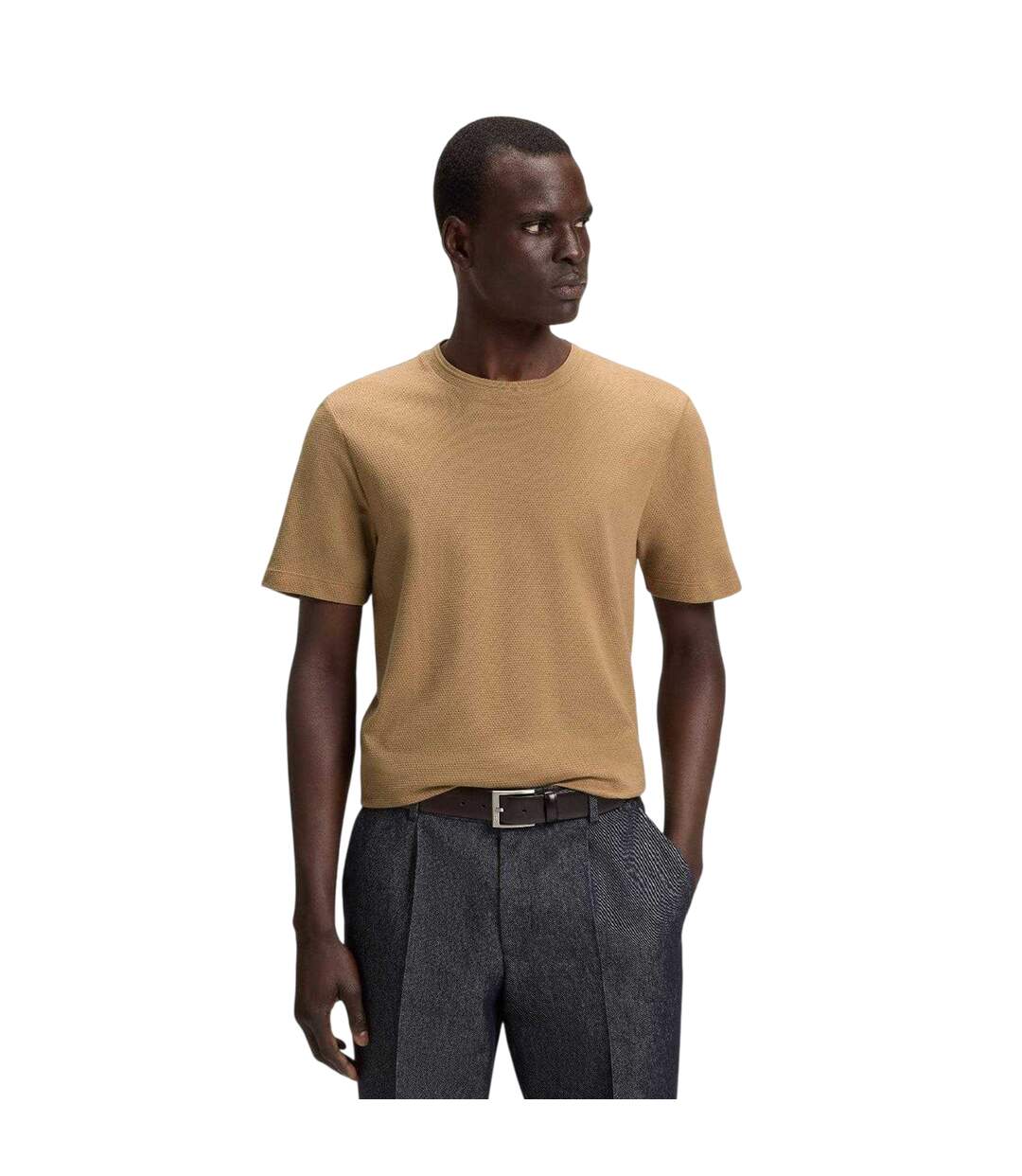 T-shirt Motif/style Bulles Homme Beige Boss-4