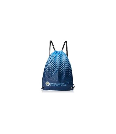Manchester City FC Official Soccer Fade Design Gym Bag (Light Blue/Navy) (One Size)