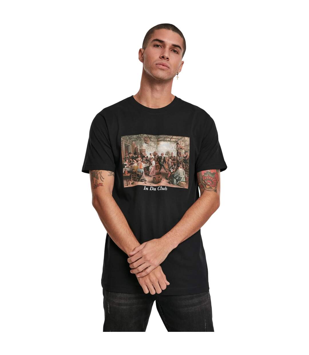 T-shirt Club Homme Noir Mister Tee-1