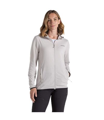 Womens/ladies Afia Nosilife Hooded Jacket Light Grey Marl Craghoppers
