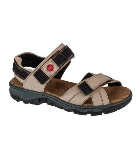 Sandales Style Détail Contrasté Femme Beige Rieker