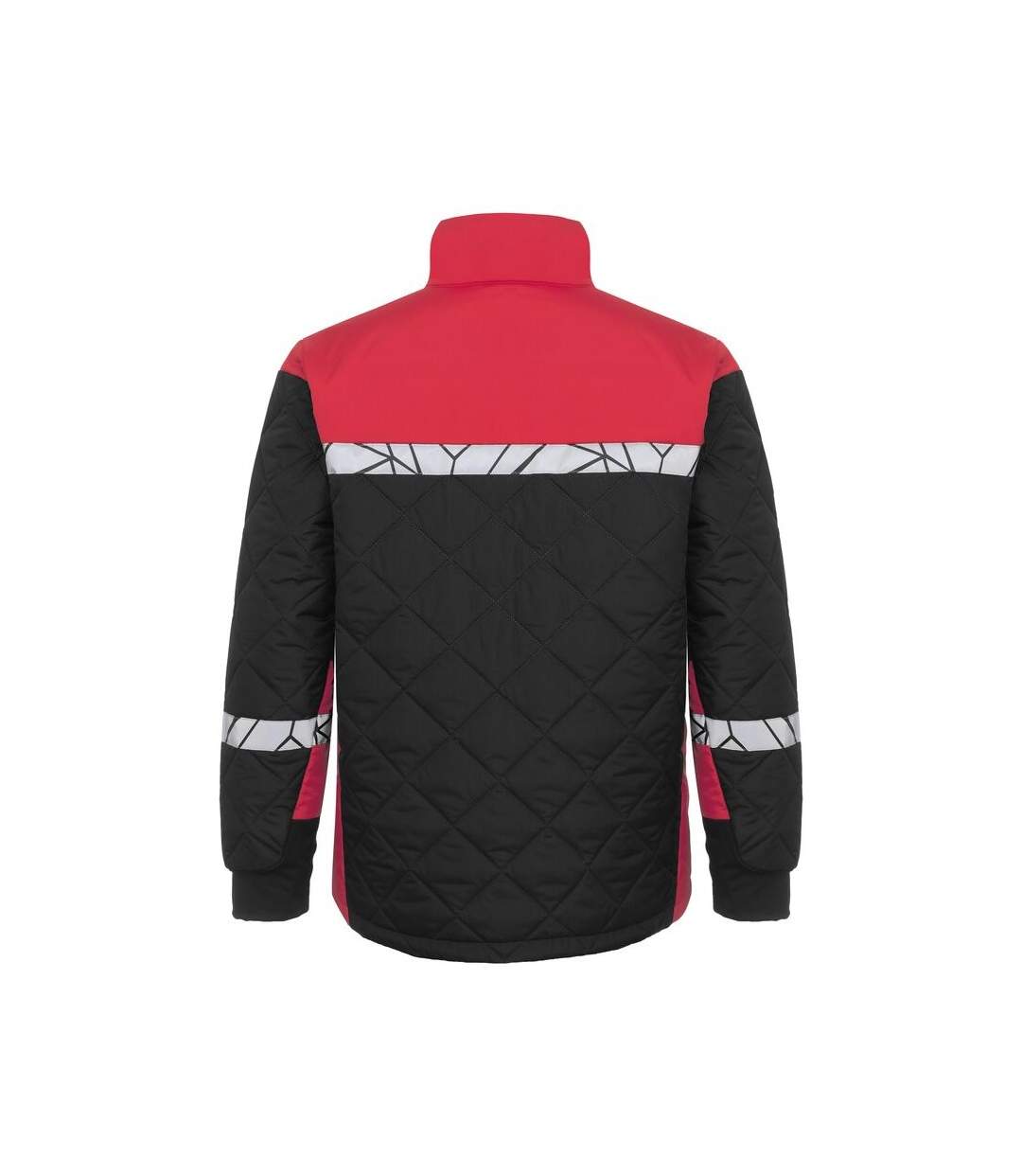 Mens Progression Quilted Lightweight Padded Jacket Black Red Projob-2