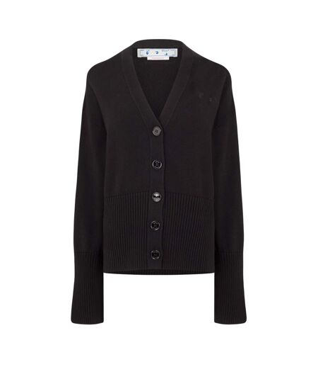 Cardigan Off Basic Femme Noir Off-White