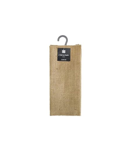 Lot de 2 Sets de Table en Jute Leny 33x45cm Beige