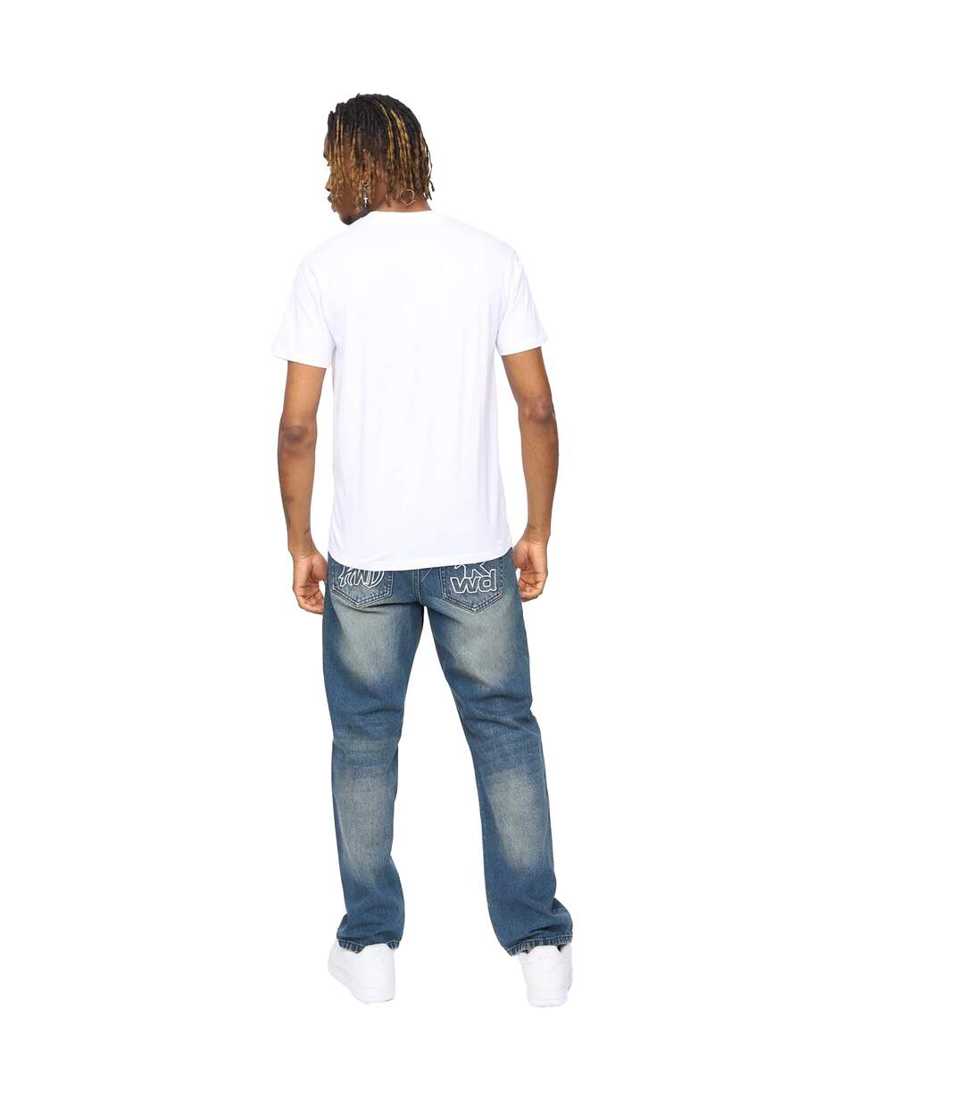 Mens Bilkie Embroidered Logo T-shirt White Kings Will Dream-3