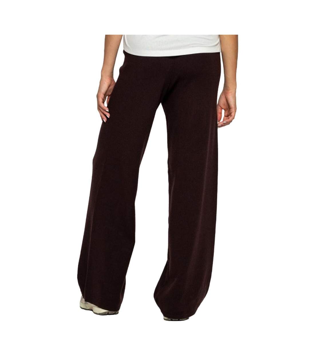 Pantalon fluide marron  soul studio knitwear-2