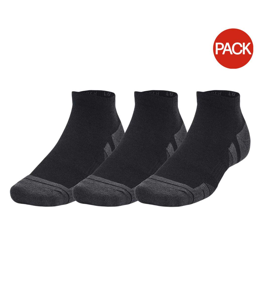 Pack Of 3  Unisex Adult Performance Tech Ankle Socks  Black Under Armour-1