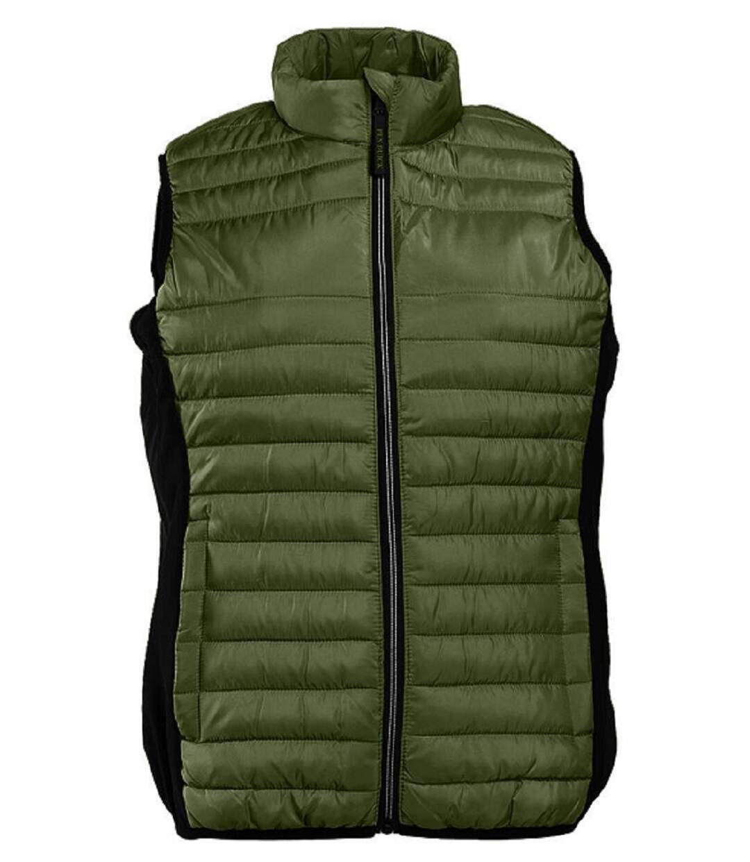 Bodywarmer bi-matière - Femme - Pen Duick - PK317 - vert olive et noir-1