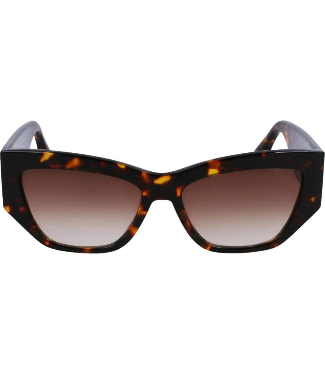 Lunettes De Soleil Motif/style Œil De Chat Femme Taille Unique Brun Havane Foncé Victoria Beckham-1