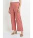 Pantalon large coton, broderie anglaise-1