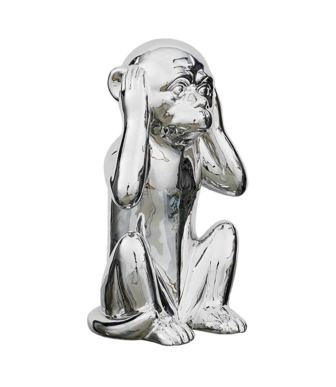 Statue en dolomite Singe 17 x 15 x 28 cm Or-1