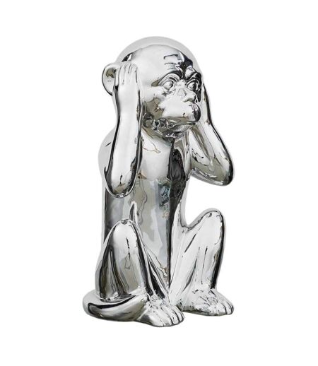Statue en dolomite Singe 17 x 15 x 28 cm Or