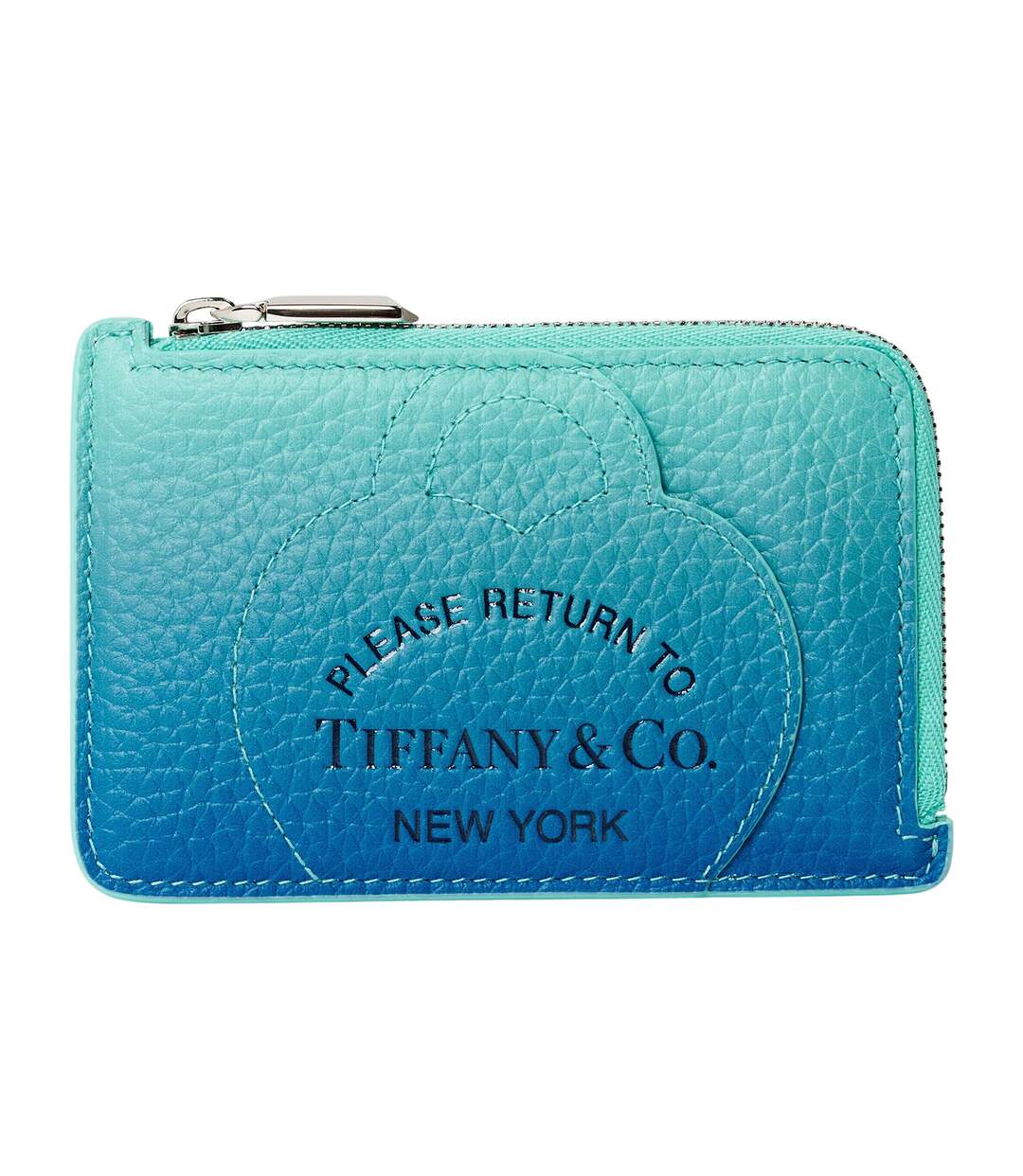 Ombre Leather Card Holder One Size Blue Ombre Tiffany & Co-1