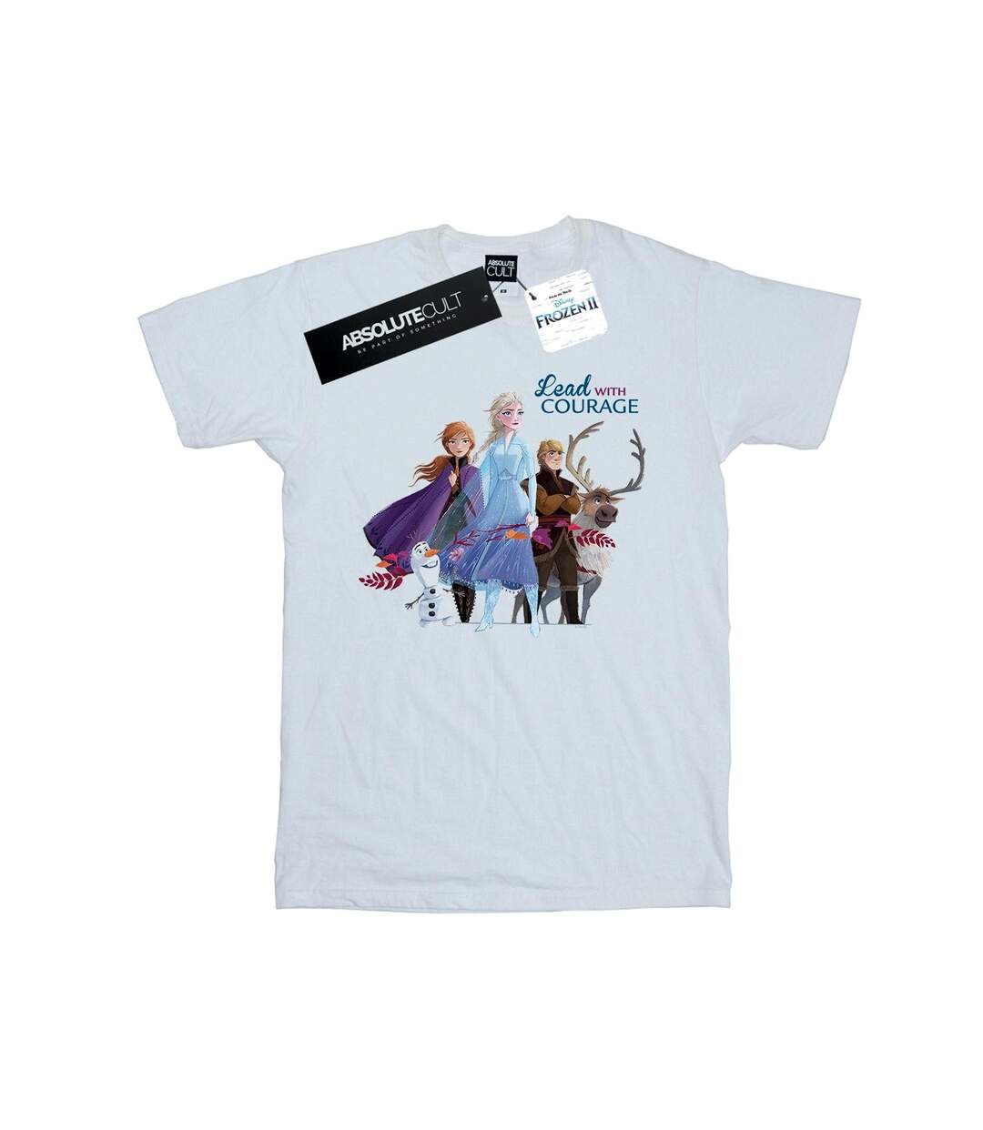 Disney - T-shirt FROZEN LEAD WITH COURAGE - Femme (Blanc) - UTBI24500-1