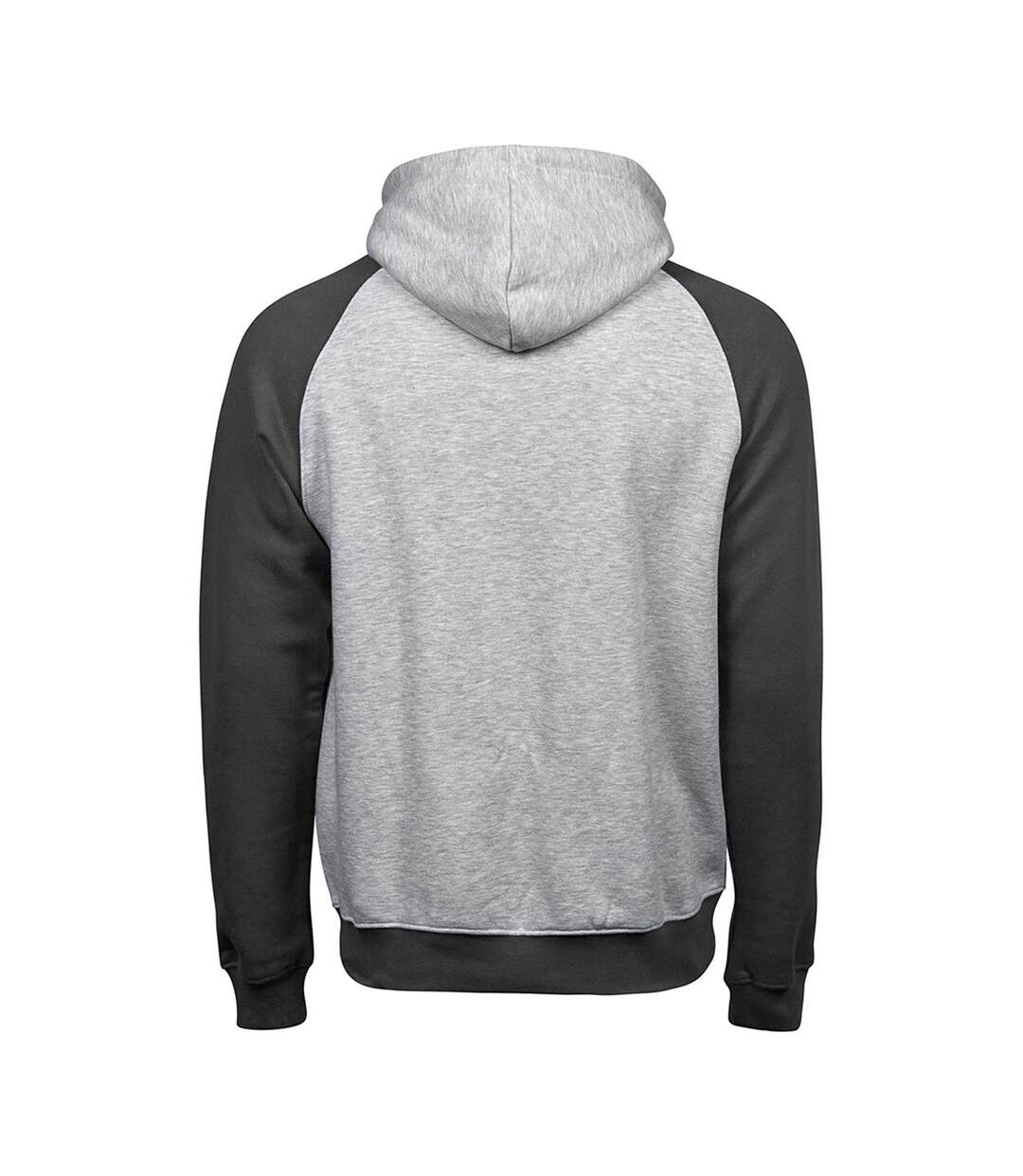 Tee Jays Mens Two Tone Raglan Hooded Sweatshirt (Heather Gray/Dark Gray) - UTPC3428