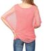 Tunique d'été femme 2 pièces - Top orange lumineux avec superposition stylée et motif tendance-2