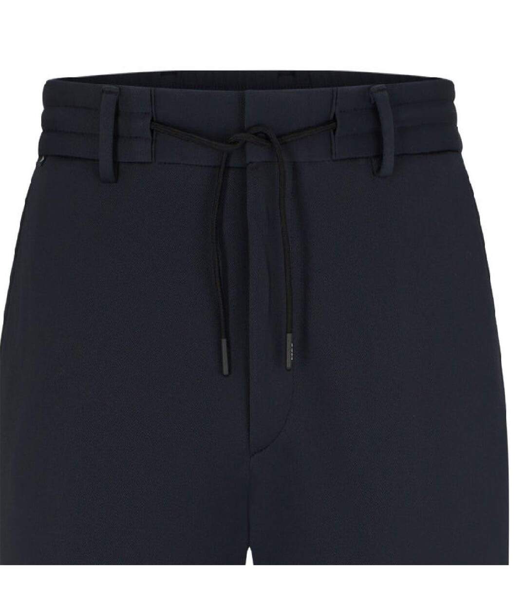 Mens Geniusj Straight Leg Trousers Dark Blue Boss-3
