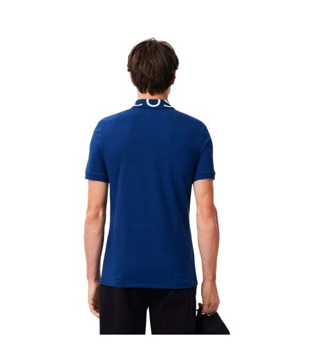Mens Movement Pique Slim Polo Shirt Blue Lacoste