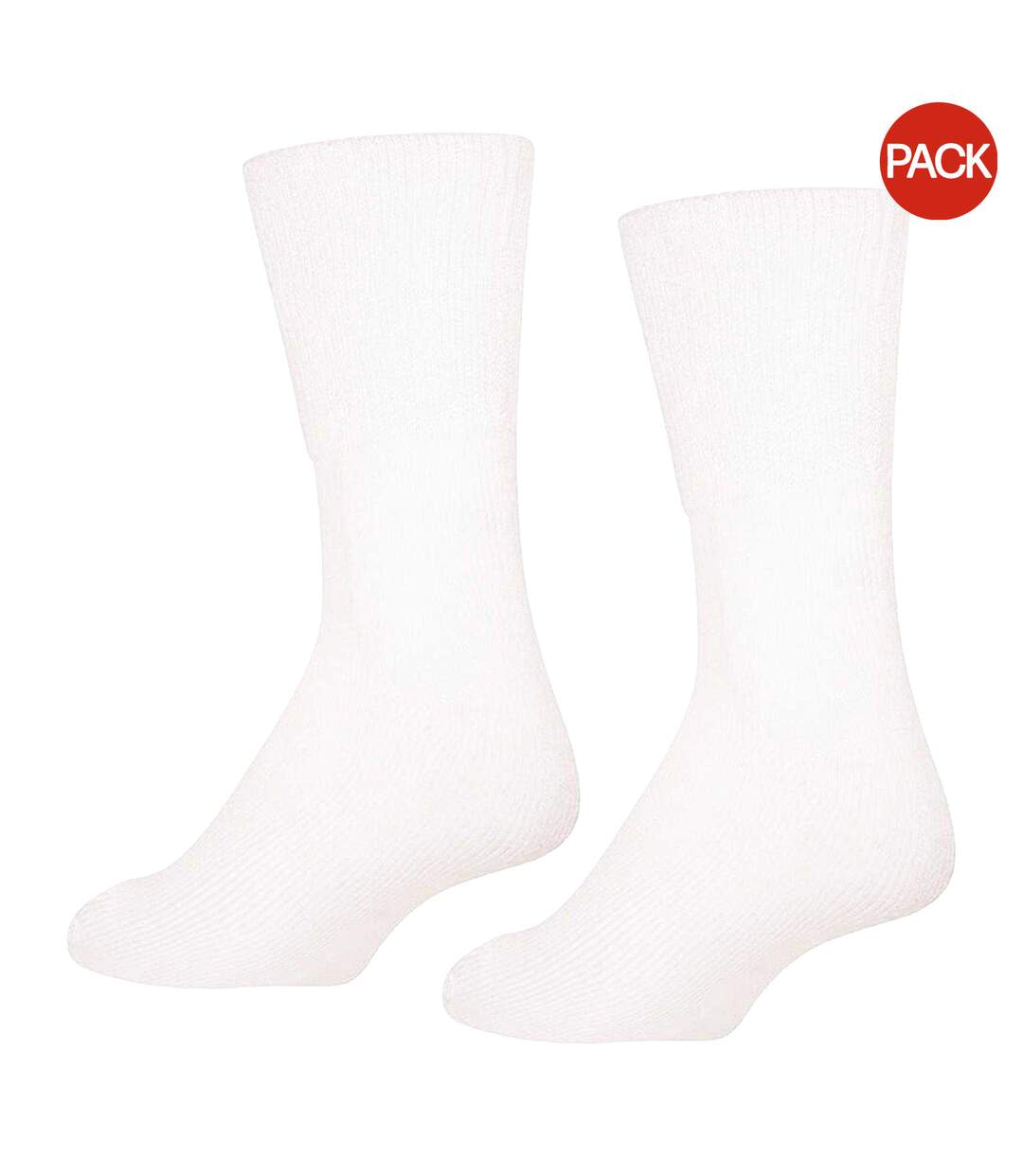 Chaussettes Diabétiques Motif/style Uni Femme Blanc Soxy-1