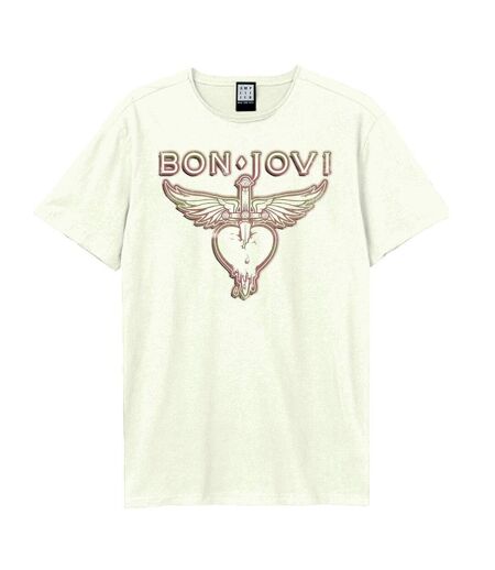 T-shirt Hold On Adulte Vieux Blanc Amplified
