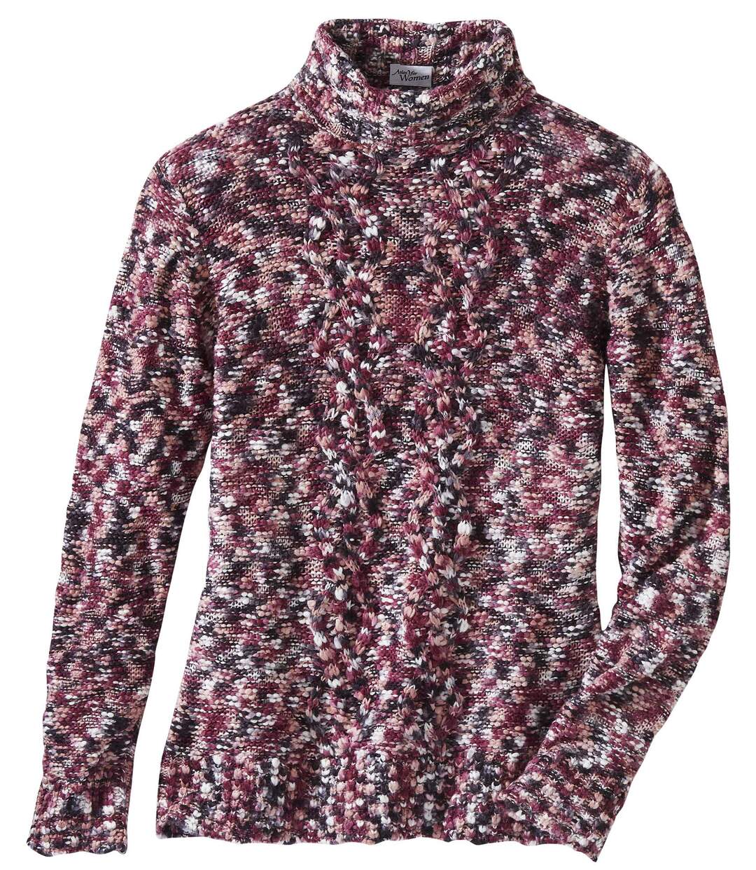 Melírozott hatású, garbónyakú kötött pulóver Atlas For Men