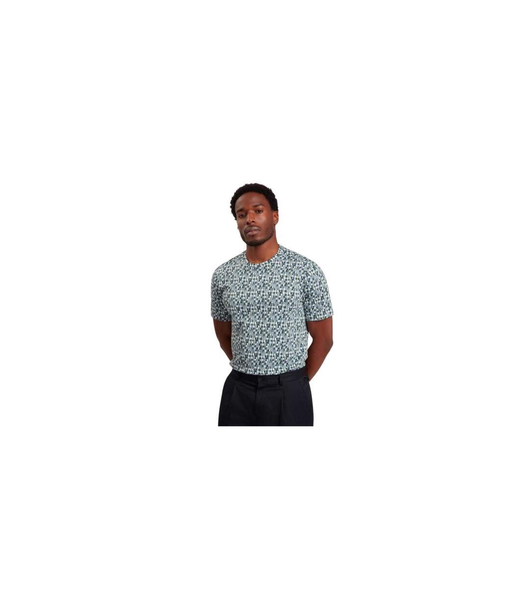 T-shirt Motif/style Géométrie Abstraite Homme Bleu Ciel Ted Baker-1