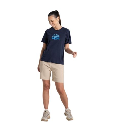 Womens/ladies Malibo Short-sleeved T-shirt Blue Navy Craghoppers
