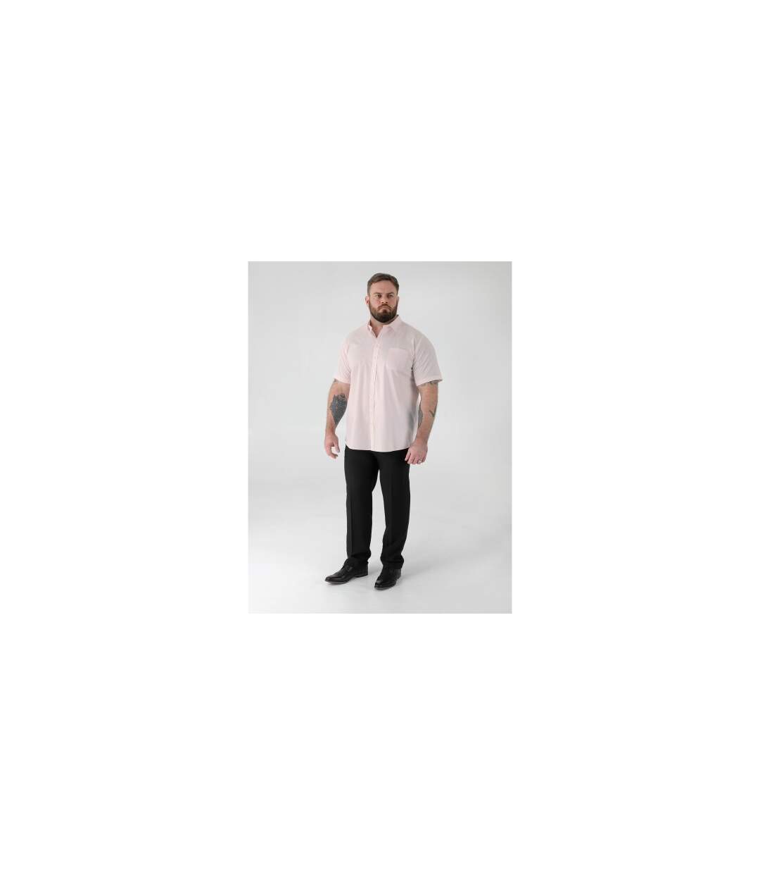 Mens D555 Lucas Short-sleeved Shirt Pink Duke-1