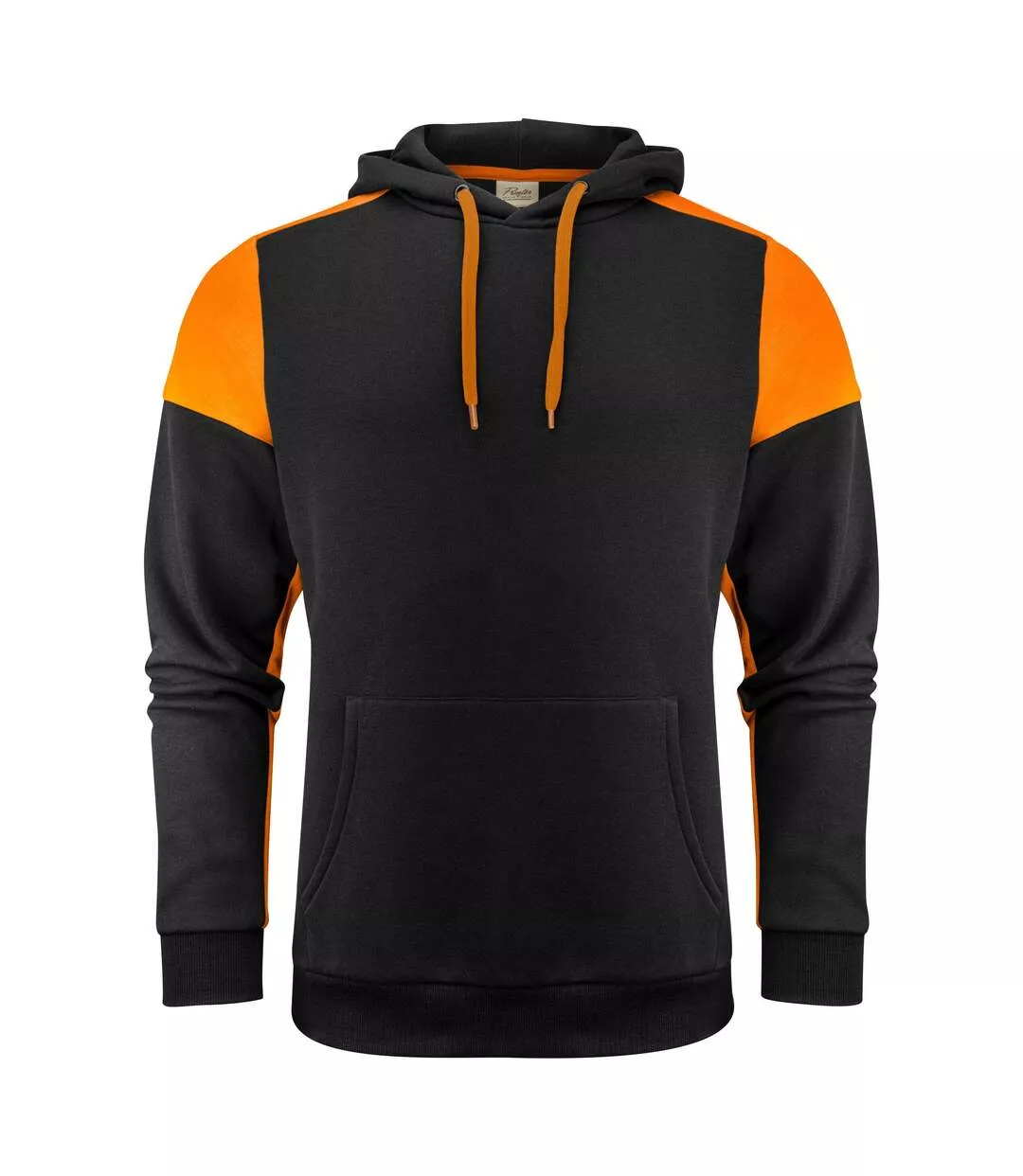 Mens Hoodie Black Orange Printer PRIME-2