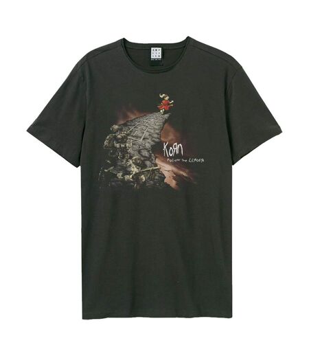 Unisex Adult Follow The Leader  T-shirt Charcoal Korn