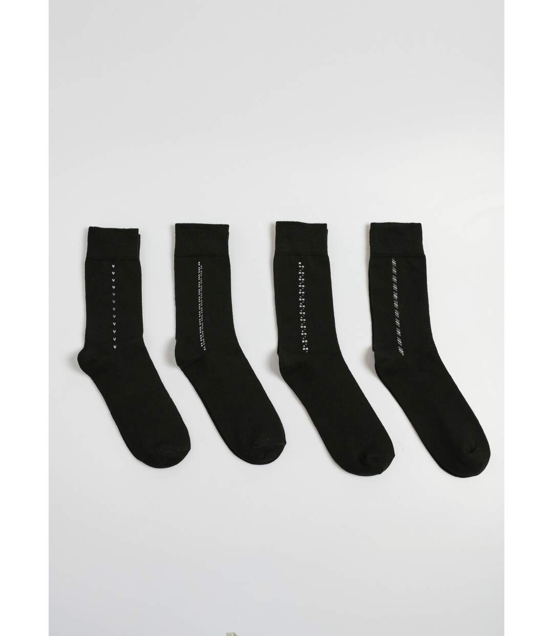 Lot de 4 Chaussettes petits motifs, foncé-2