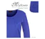 MAYFLOWER NINJA3 : Tee-shirt manches longues bleu roi uni en pur coton-4