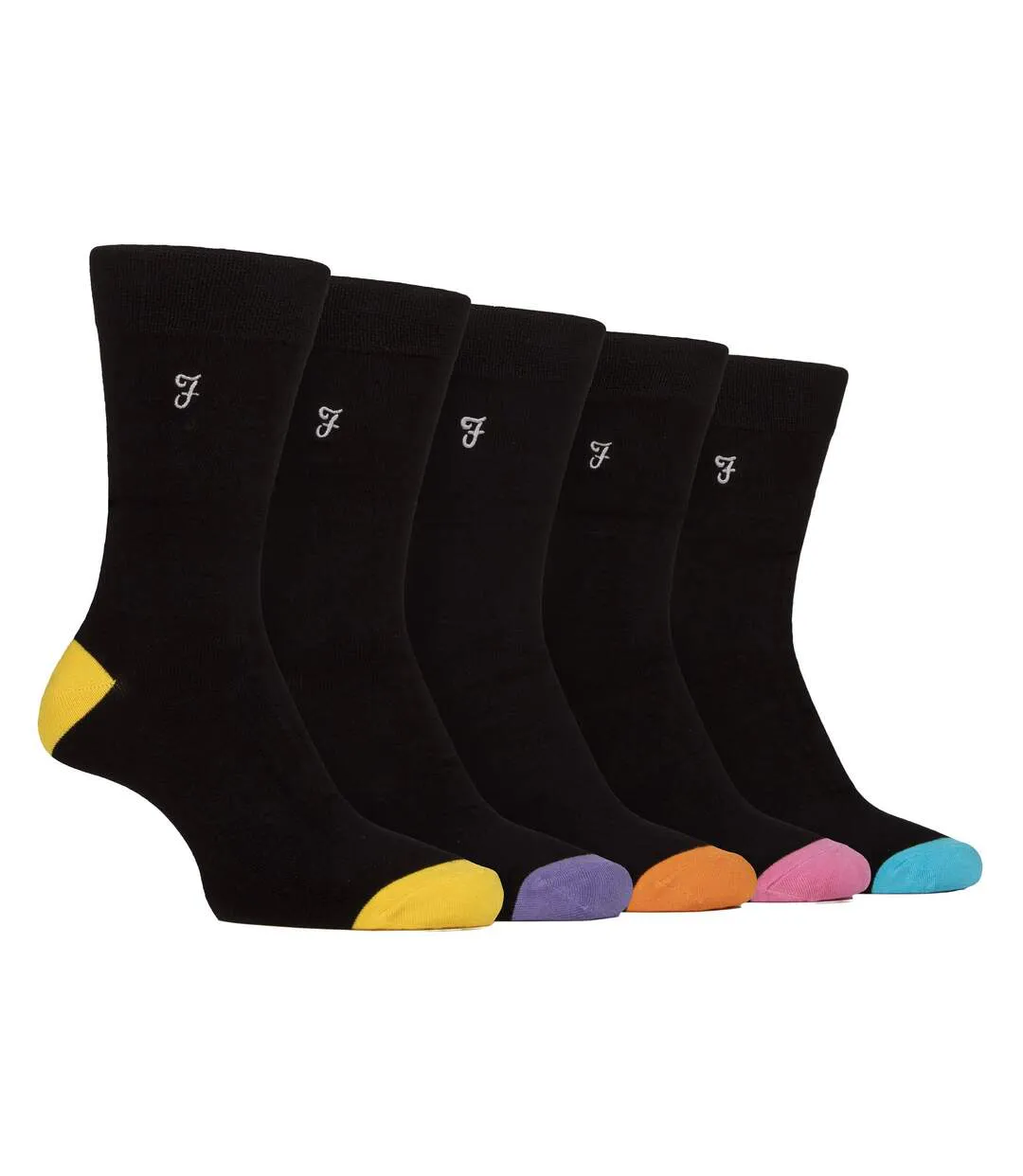 Farah - Lot de 5 paires de chaussettes douces respirantes en bambou homme-1