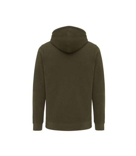 Unisex adult rila recycled cotton lightweight hoodie khaki green Iqoniq