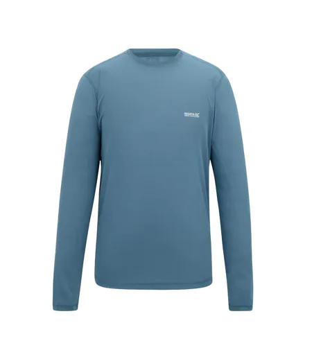 Mens Mindo Logo Long-sleeved T-shirt China Blue Regatta