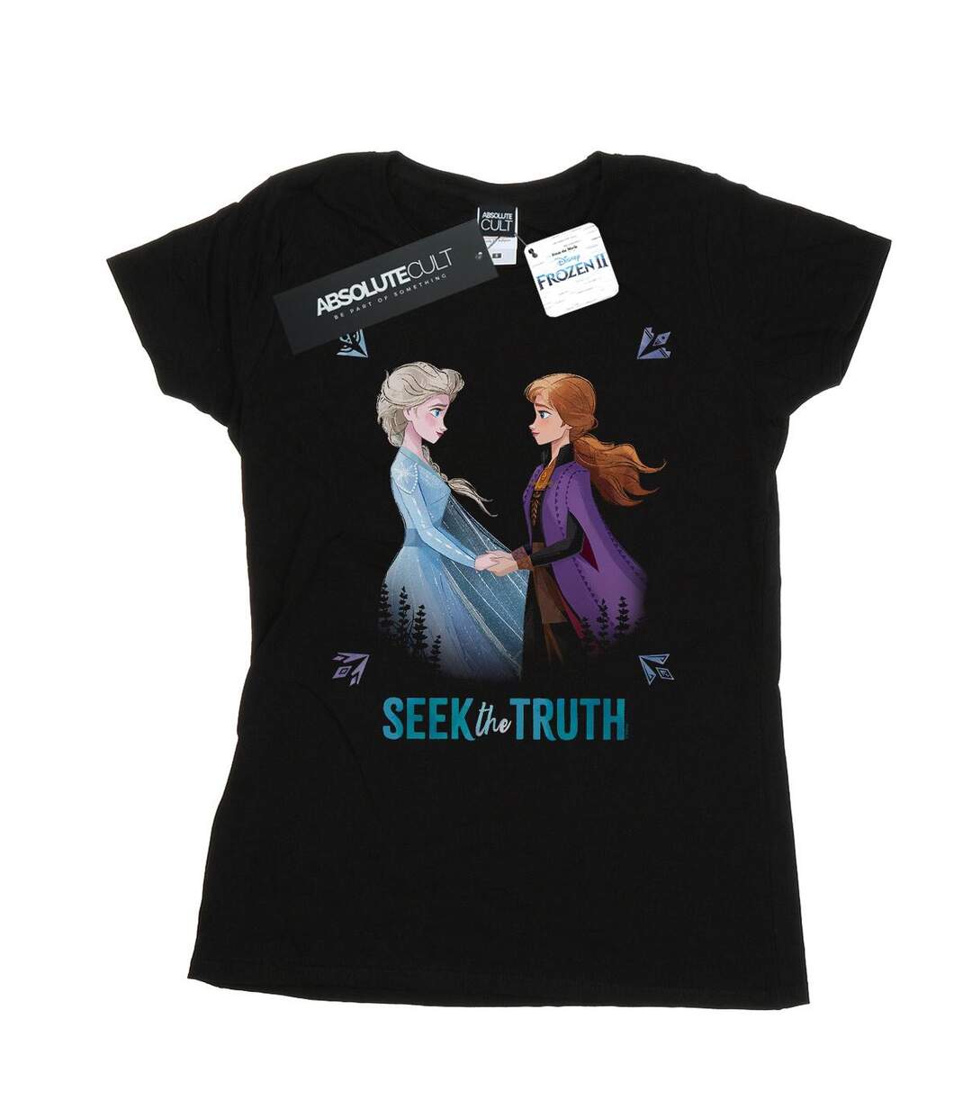 Disney T-shirt en coton Femmes/Ladies Frozen 2 Elsa And Anna Seek The Truth (Noir) - UTBI21631-1