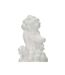 Statue Déco Chien Caniche Assis 61cm Blanc-5