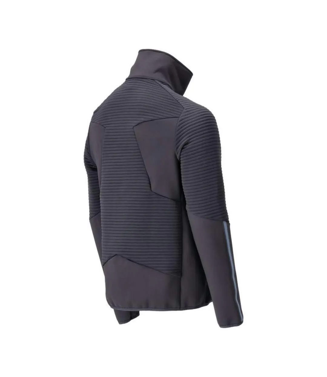 Mens Customised Striped Fleece Jacket Dark Navy Mascot-4