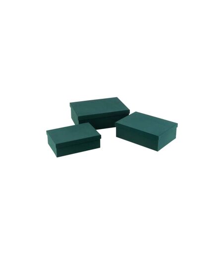Lot de 3 Boîtes de Rangement Vaughn 36cm Vert