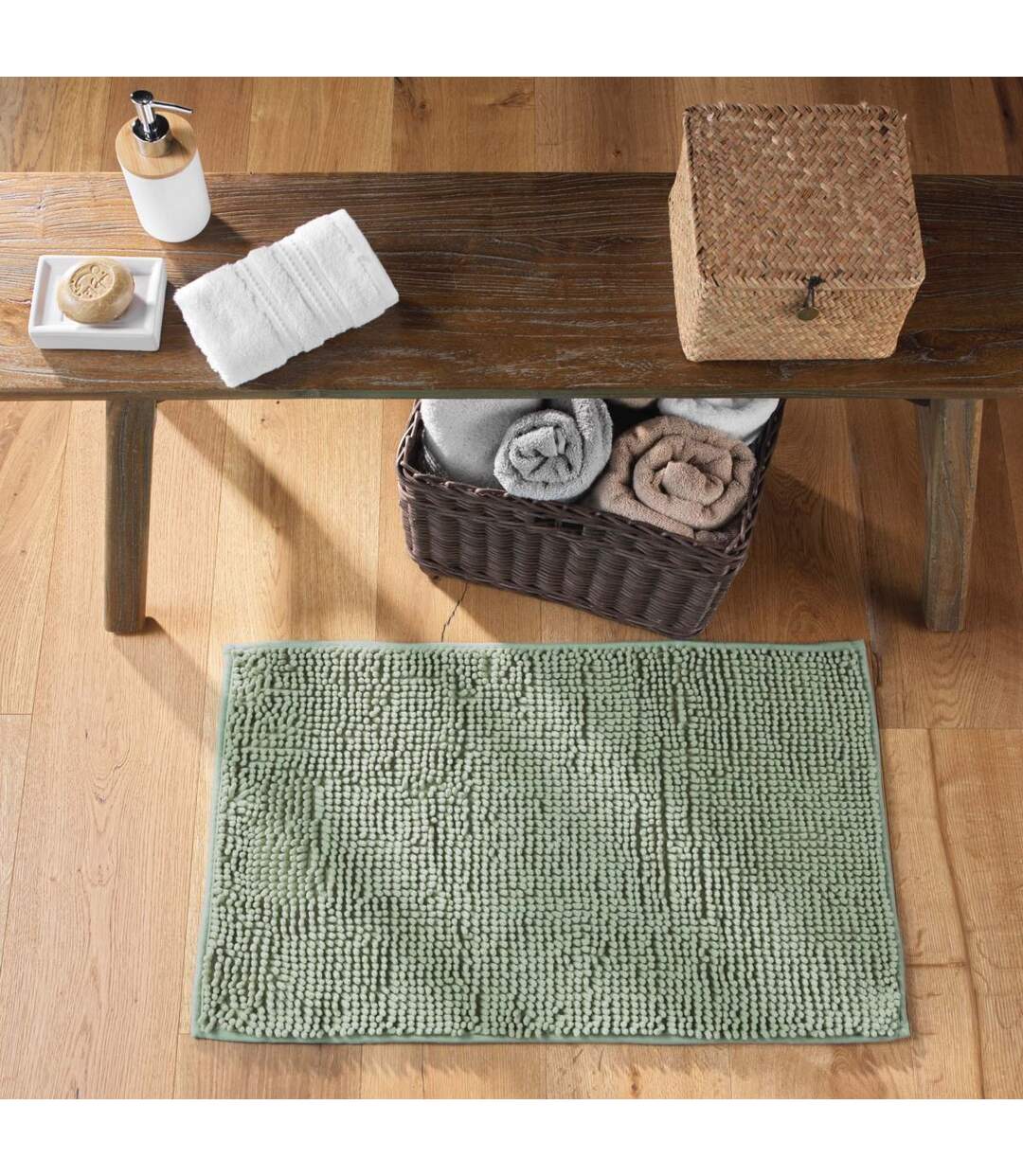 Tapis de Bain Microfibre Sweety 45x75cm Sauge-4