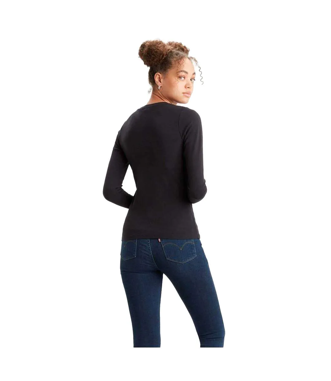 T-shirt Manches Longues Femme Noir Levis-2