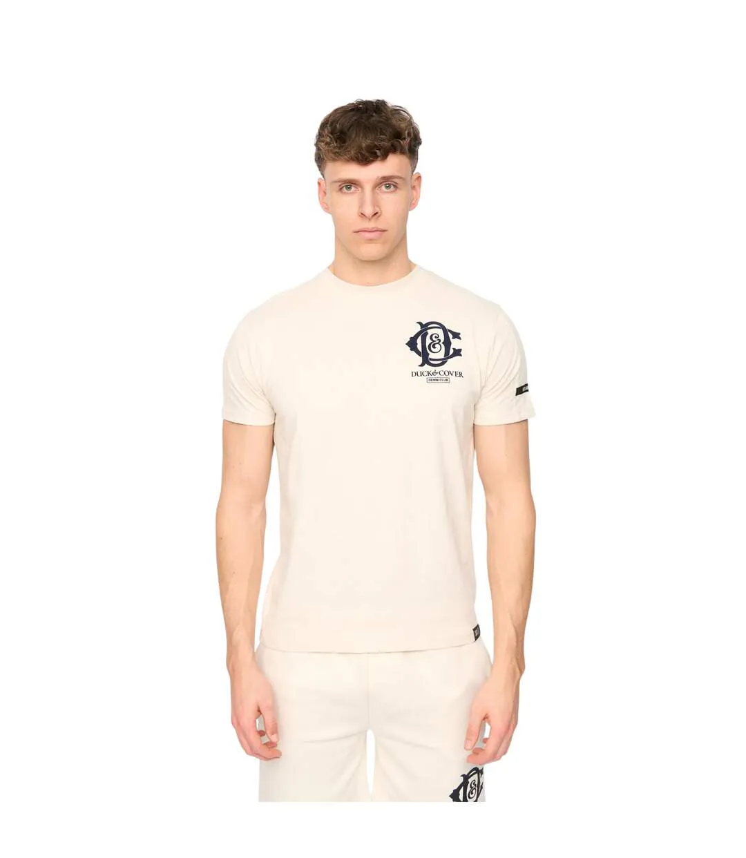 T-shirt Décontracté Motif/style Logo Randolph Homme Beige Gris Duck And Cover-2