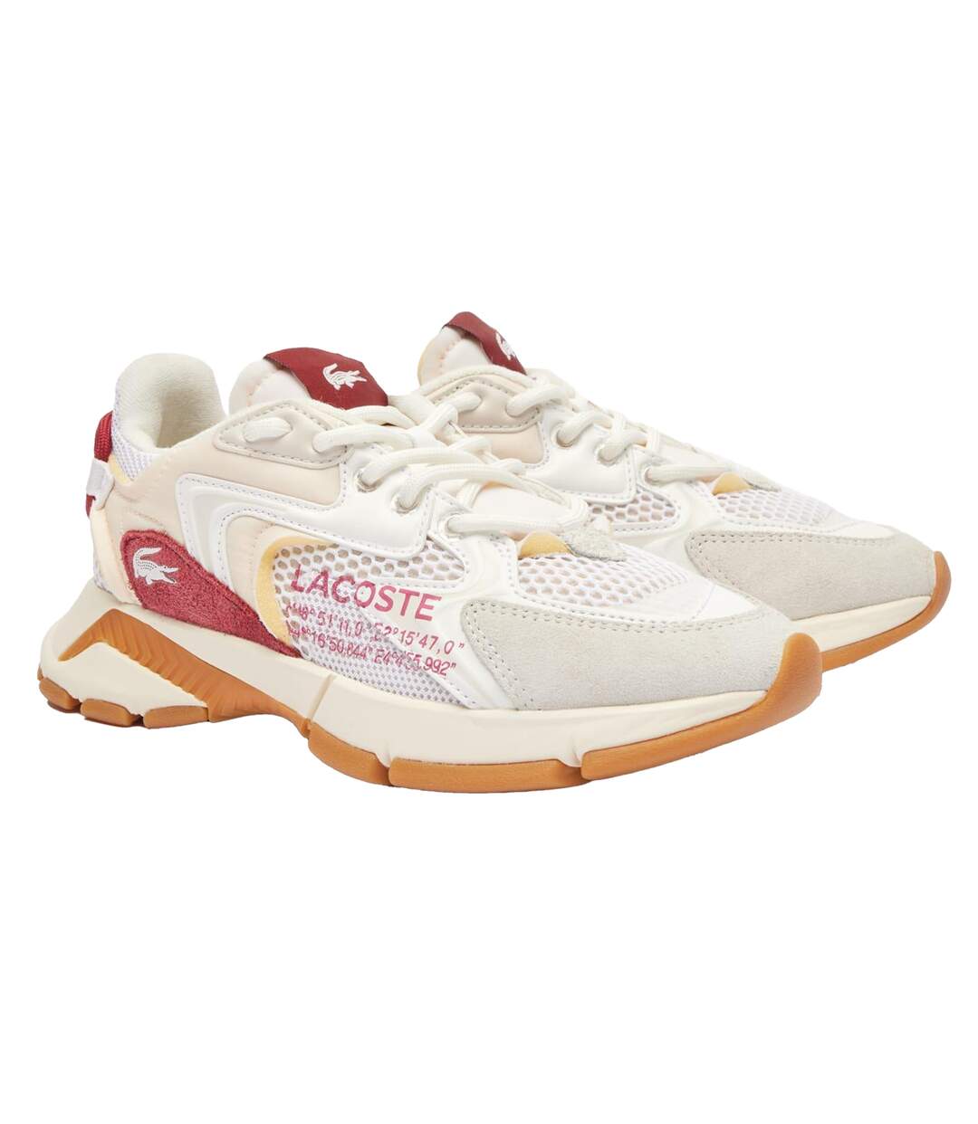 Baskets L003 Neo Adulte Blanc Rouge Lacoste-1