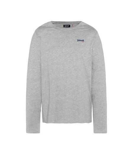 T-shirt gris homme schott brodedml