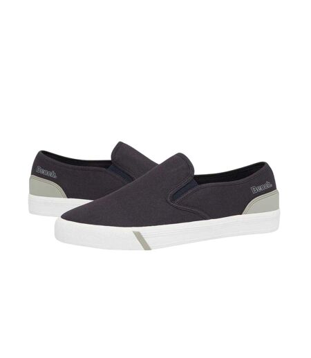 Mens Plain Slip-on Flat Trainers Navy Bench