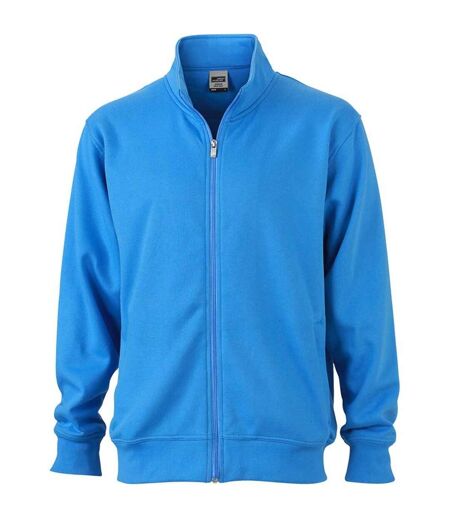 Sweat zippé workwear - Homme - JN836 - bleu aqua