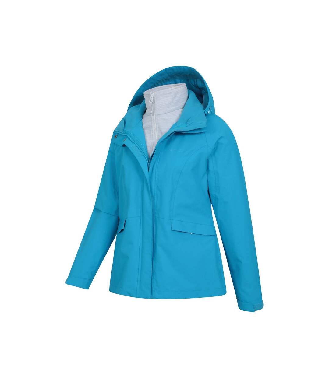 Womens/ladies thunderstorm ii 3 in 1 waterproof jacket bright blue Mountain Warehouse-3